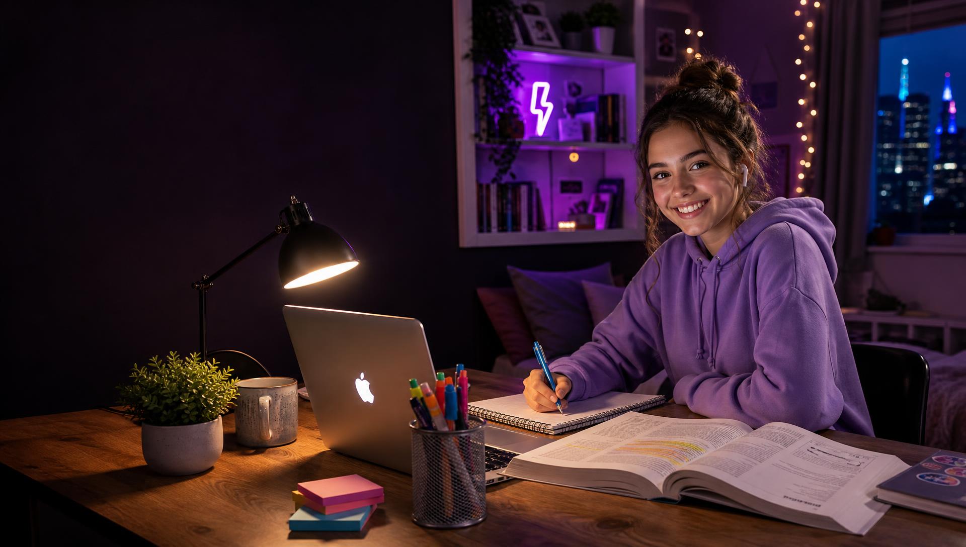 Uczennica podczas korepetycji online w EduSHOT